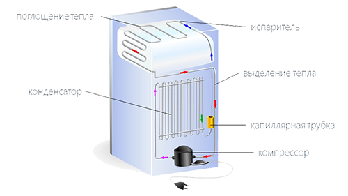 Устройство холодильника